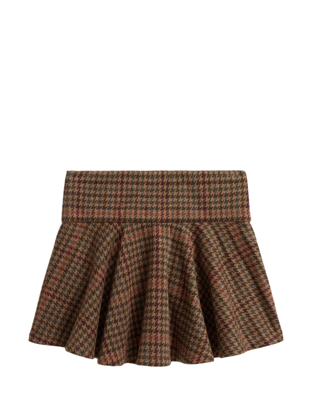 POLO RALPH LAUREN KIDS Skort met pied-de-poule print Bruin