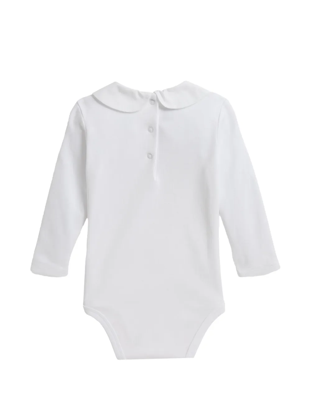 POLO RALPH LAUREN KIDS Romper met Peter Pan kraag en borduurwerk Wit