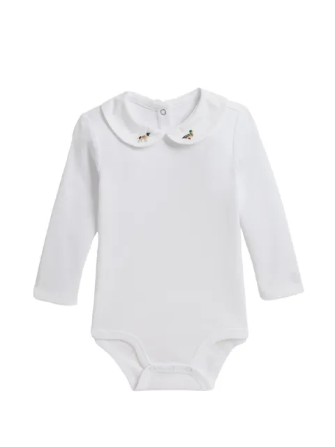 POLO RALPH LAUREN KIDS embroidered Peter Pan-collar body