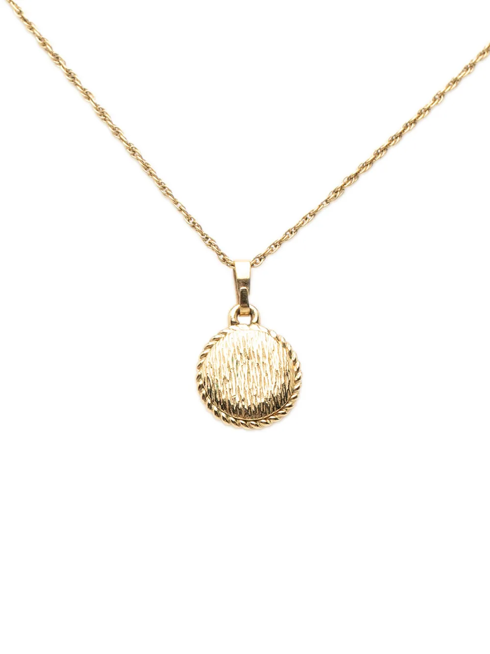 Christian Dior Pre-Owned 1980-1990 Gold Plated CD Twisted Rope Chain Pendant Necklace costume necklace - Oro