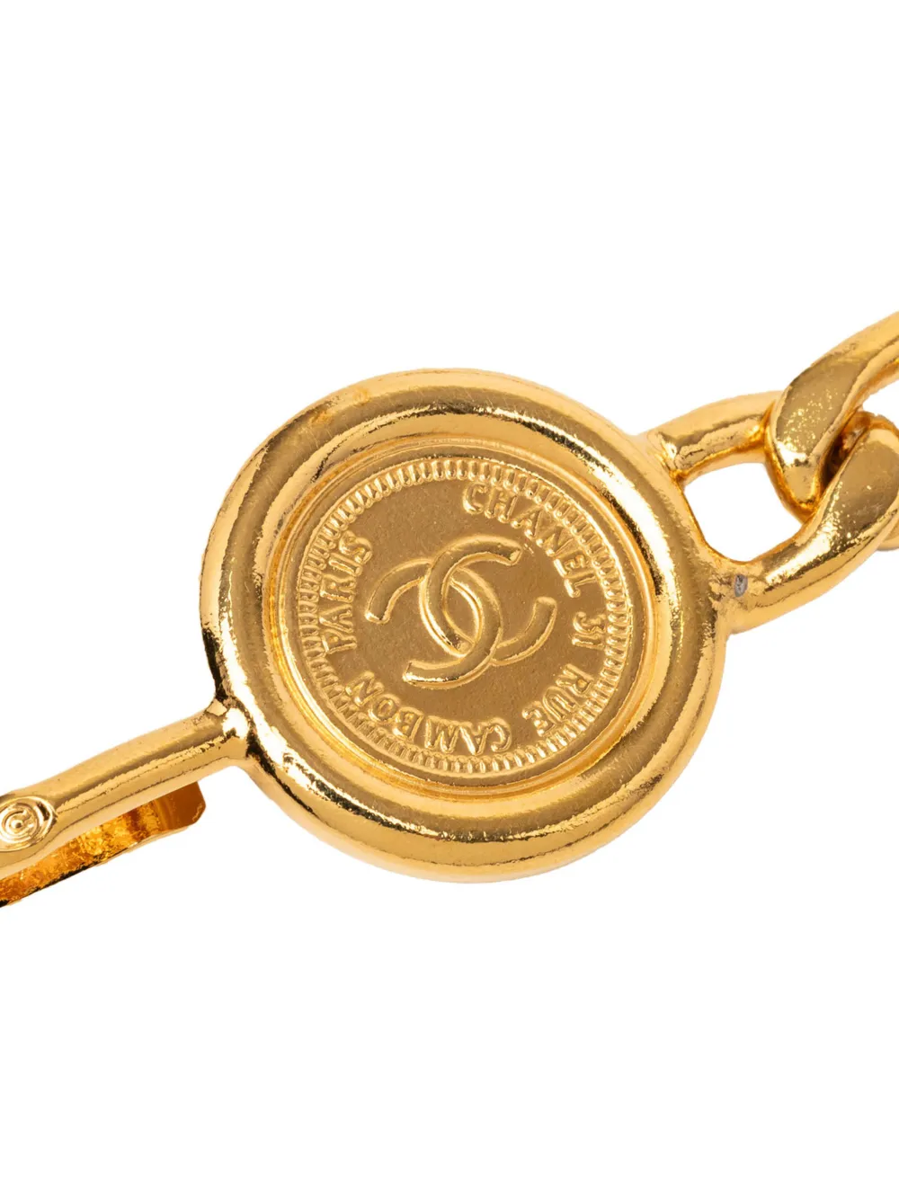 2000-2025 Gold Plated Cc Medallion Chain Belt