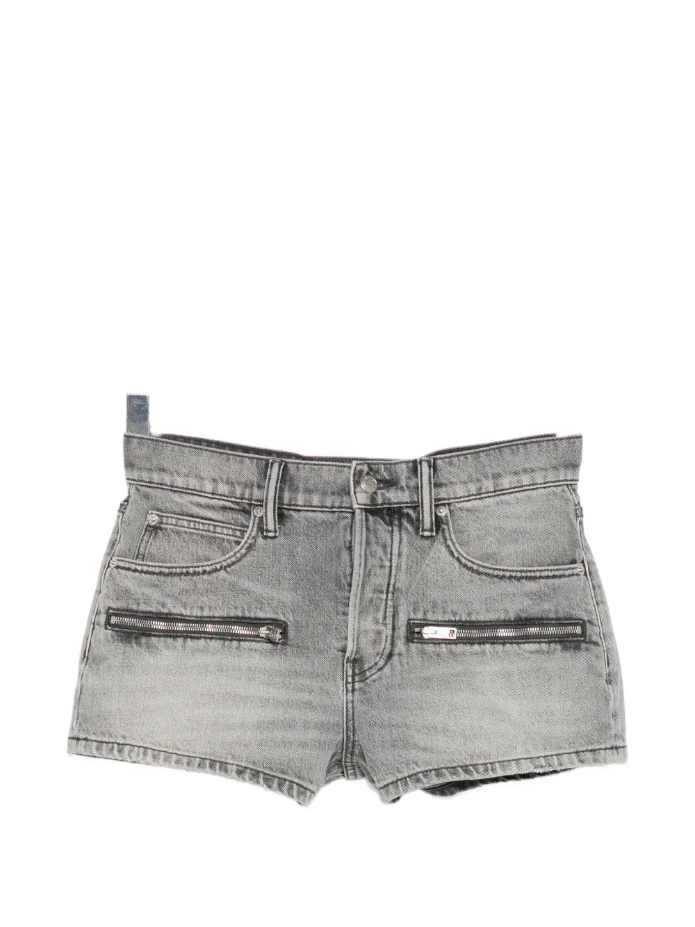 Alexander Wang zip-pocket denim shorts - Grigio