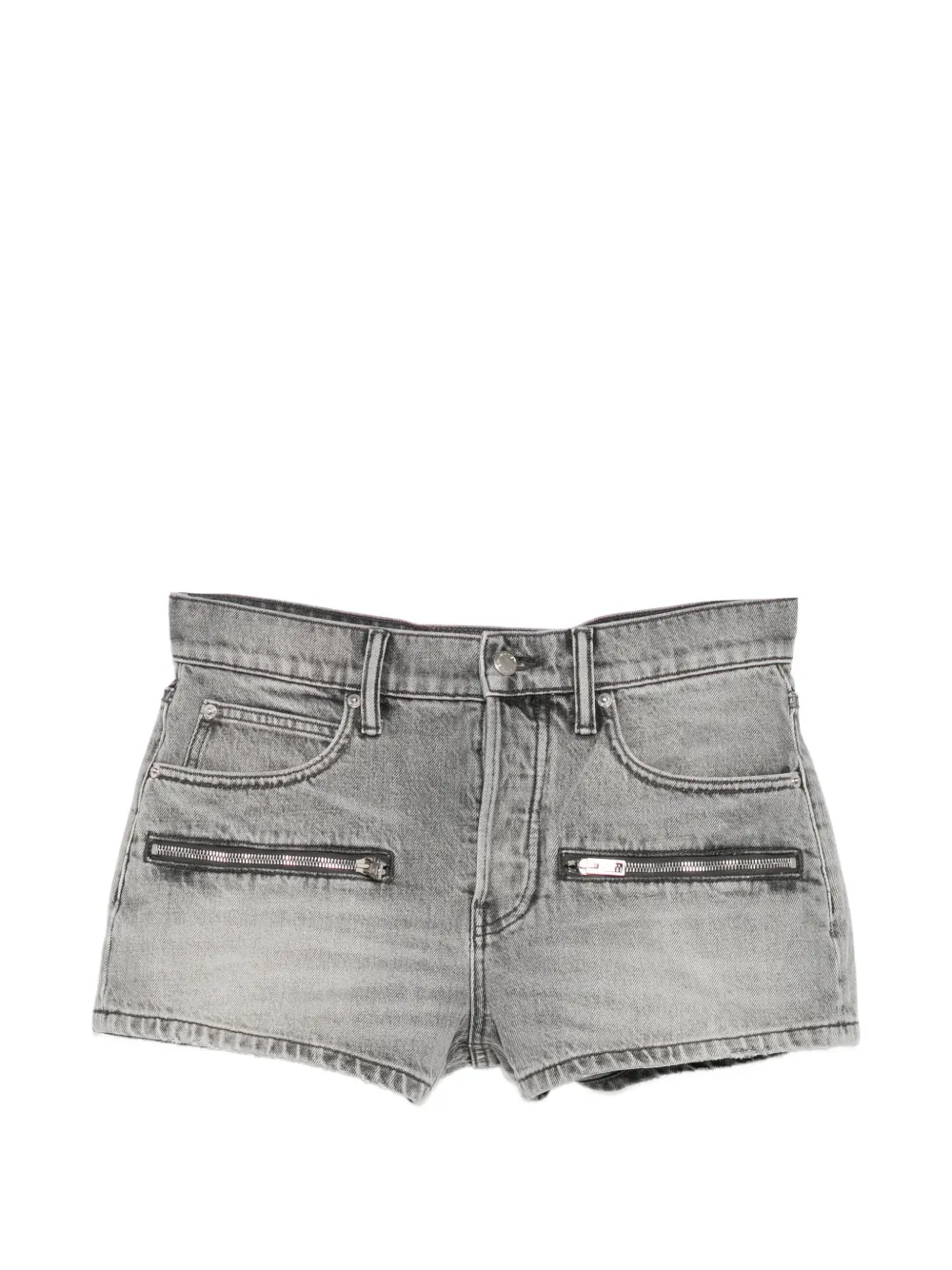 Alexander Wang zip-pocket denim shorts - Grigio