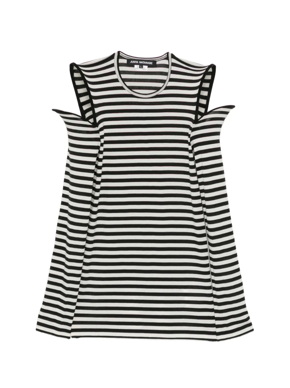 Junya Watanabe striped T-shirt - Nero
