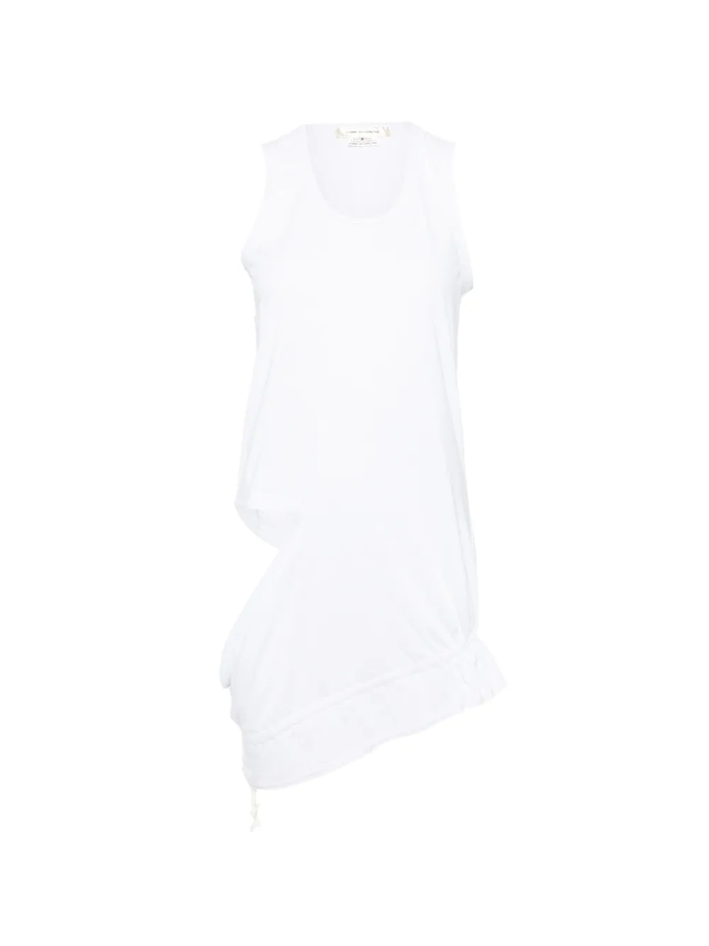 Comme Des Garçons cut-out asymmetric top - Bianco