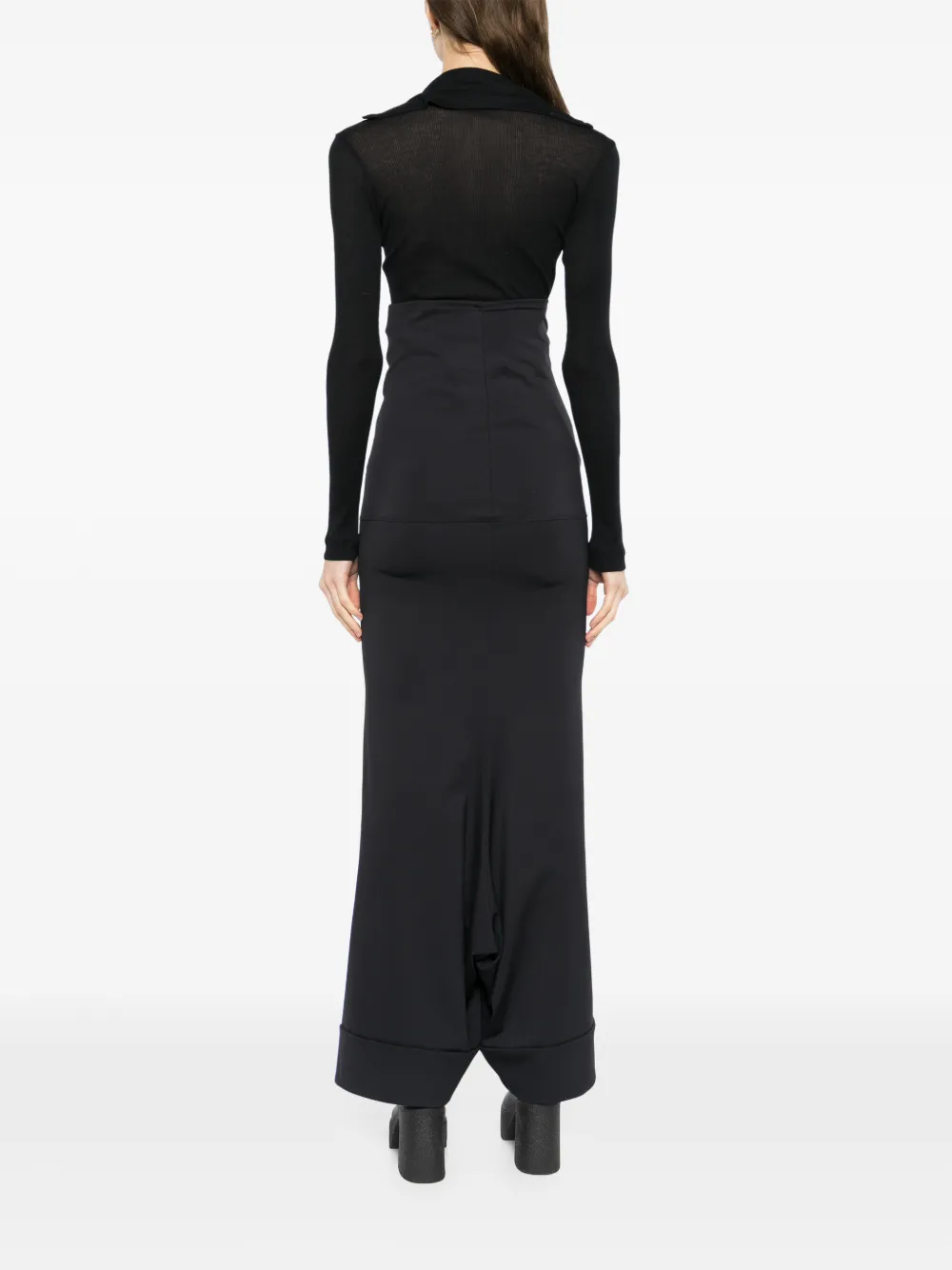 Junya Watanabe High waist broek met verlaagd kruis Zwart