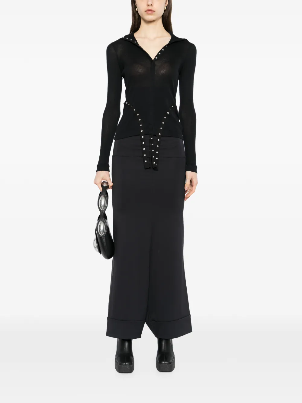 Junya Watanabe High waist broek met verlaagd kruis Zwart