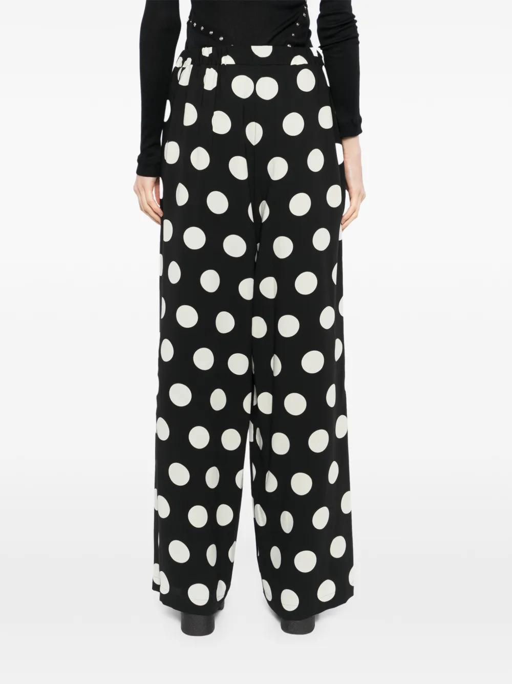 Junya Watanabe Polka-dot Wide-leg Trousers in Black, view 4