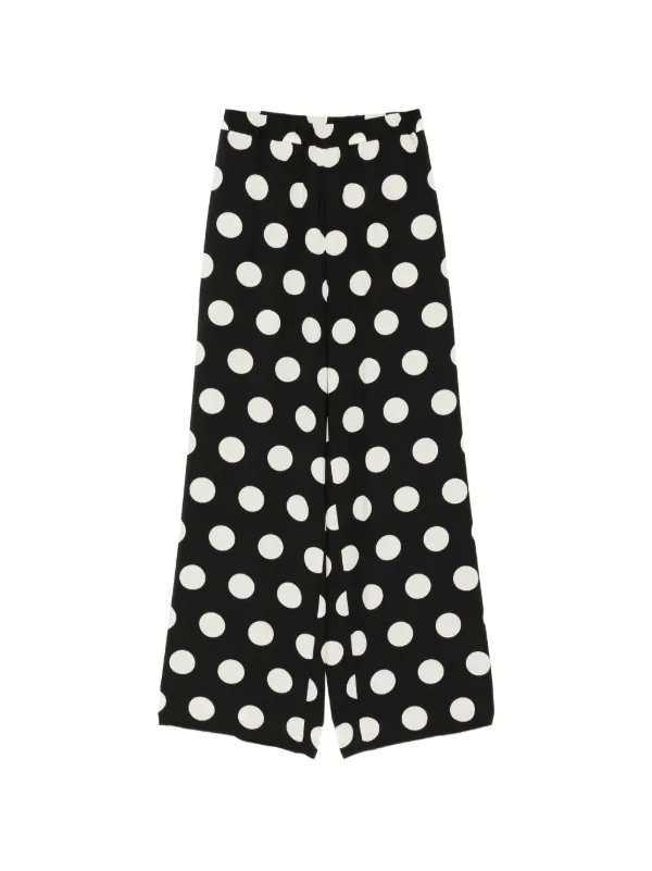 Junya Watanabe Polka-dot Wide-leg Trousers in Black