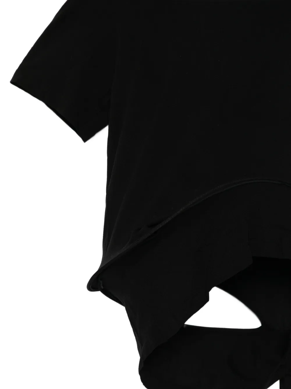 Junya Watanabe Asymmetrisch T-shirt Zwart
