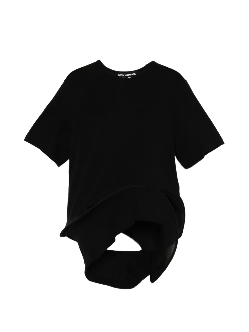 Junya Watanabe Sculptural mesh T-shirt - Nero