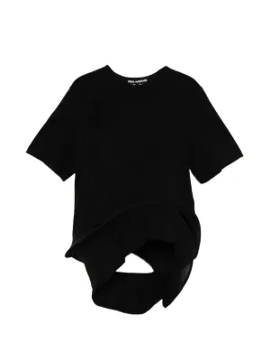 Junya Watanabe structured-hem T-shirt | Black | FARFETCH