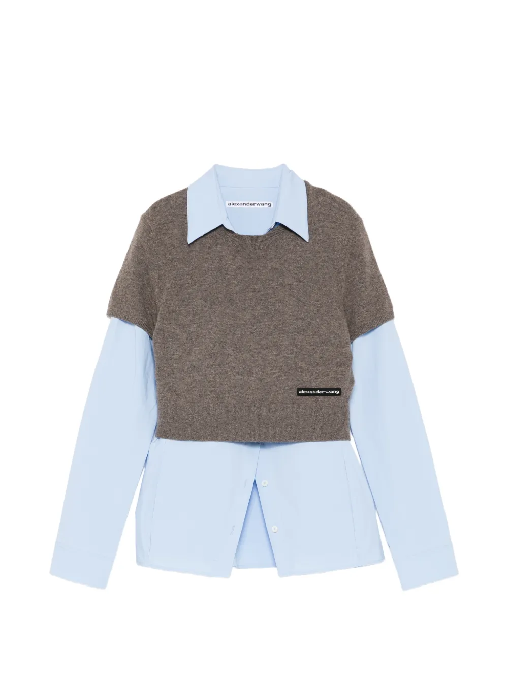 Alexander Wang Prestyled Knit Vest Shirt - Marrone