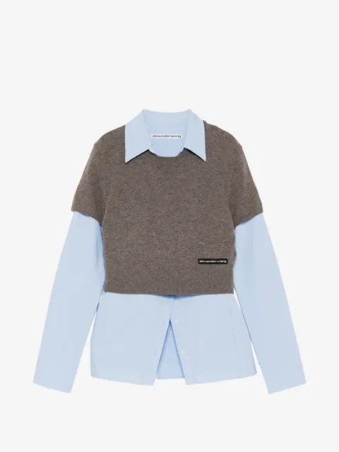 Alexander Wang Prestyled Knit Vest Shirt