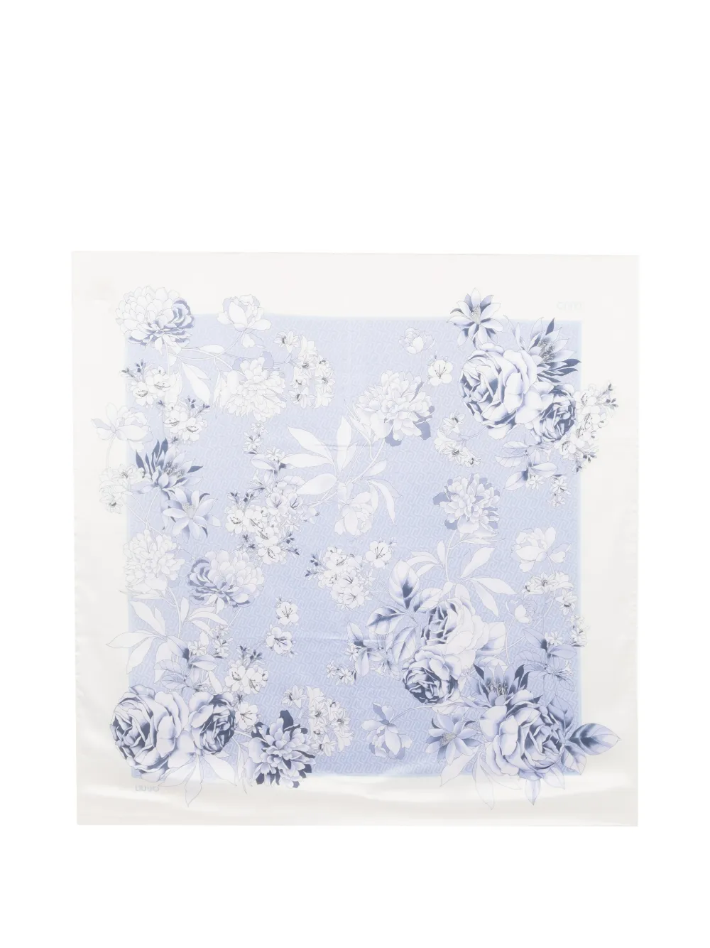 LIU JO Foulard con stampa a fiori - Blu