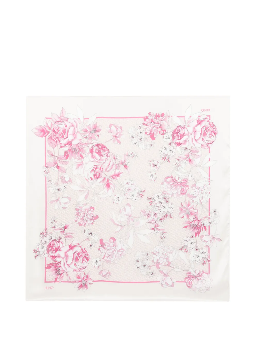 LIU JO Foulard con stampa a fiori - Rosa