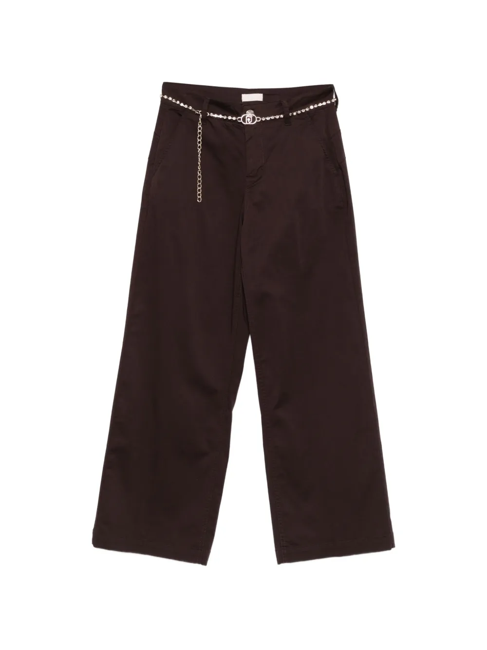 LIU JO zip cropped trousers - Braun