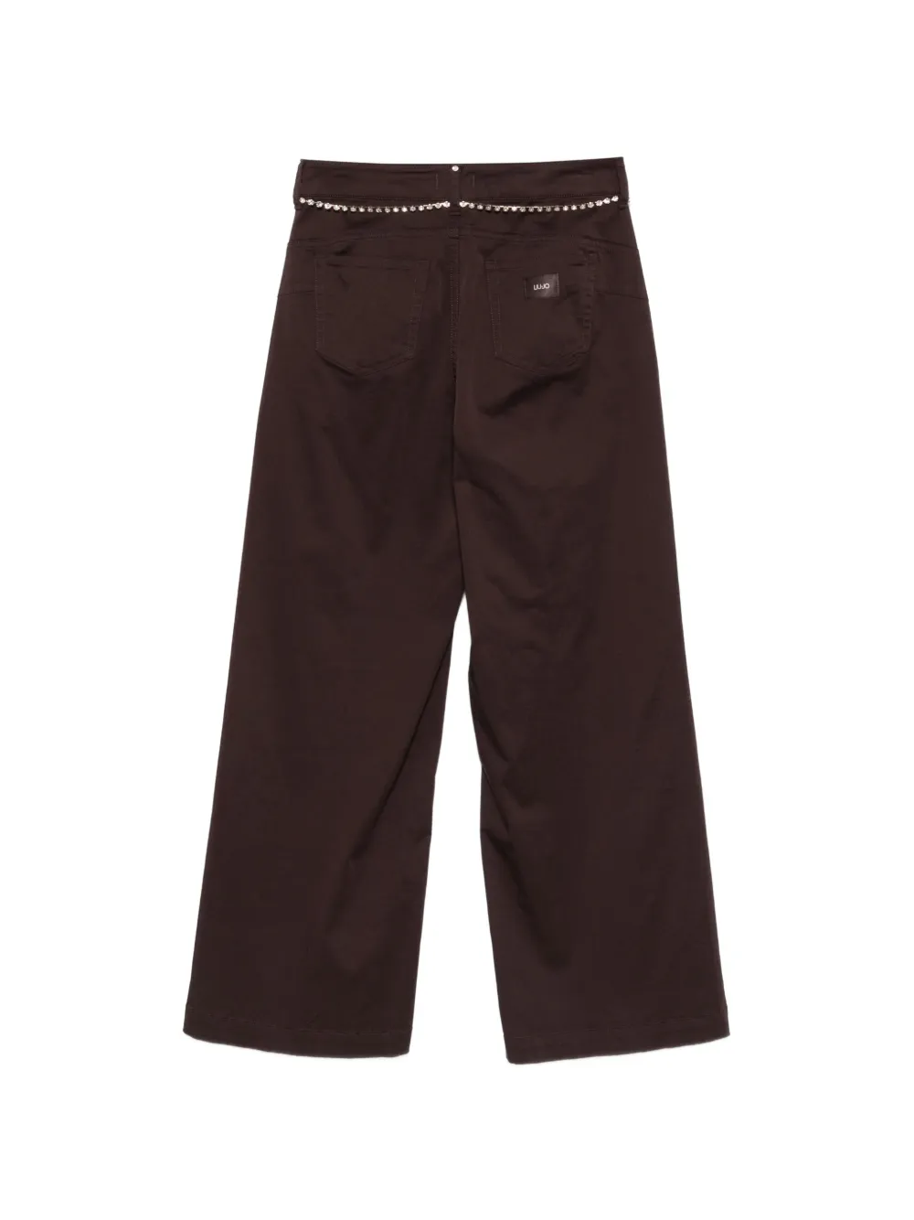 LIU JO Cropped broek met rits Bruin