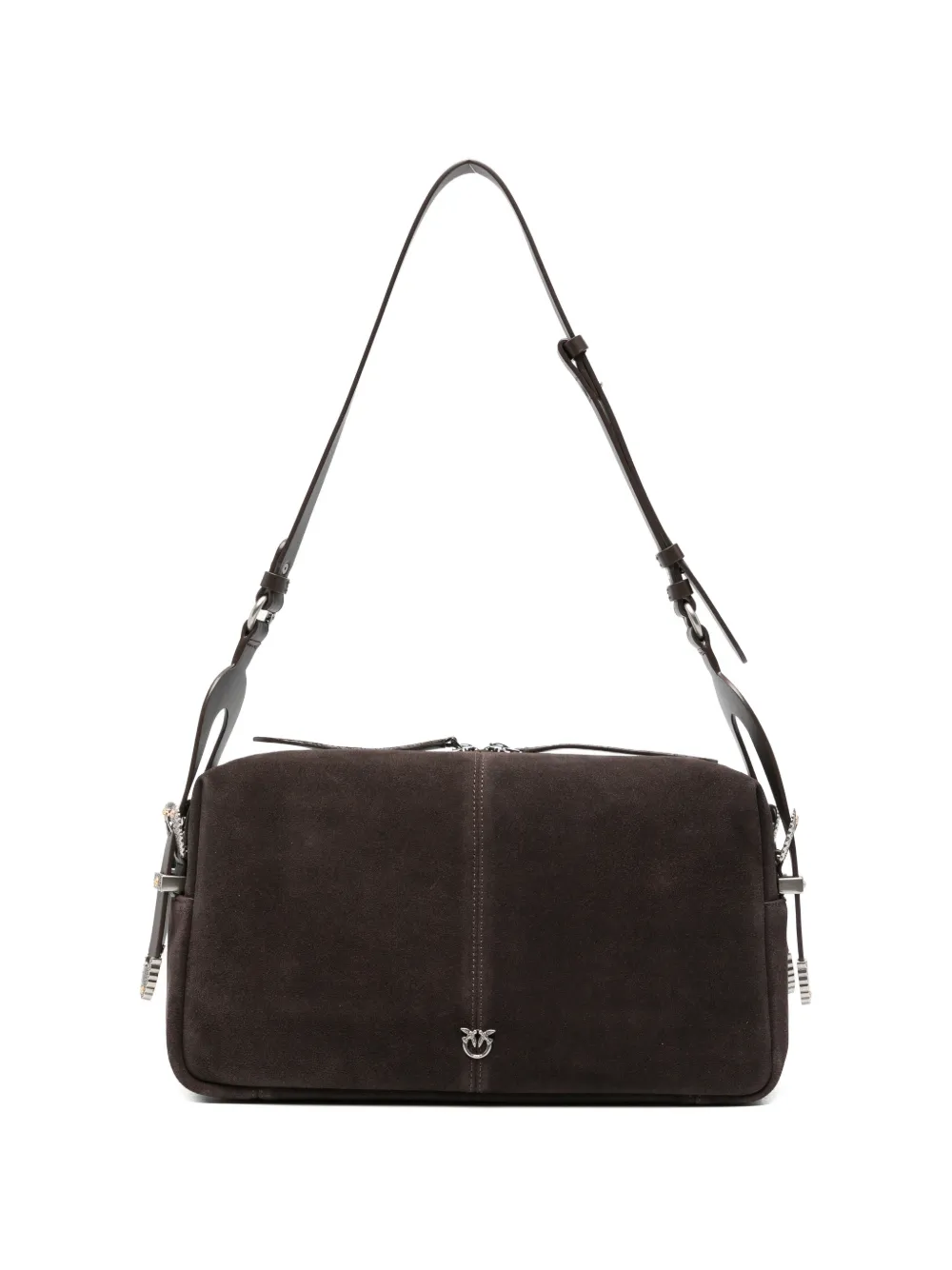 PINKO medium Keeper suede shoulder bag - Marrone