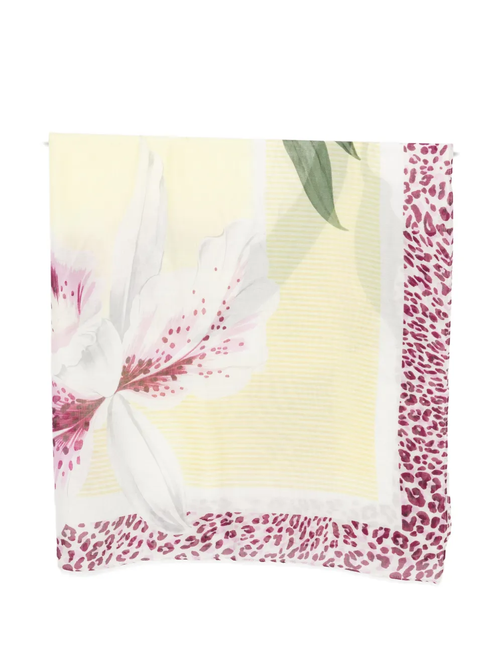 Liu •jo Floral-print Scarf In Yellow