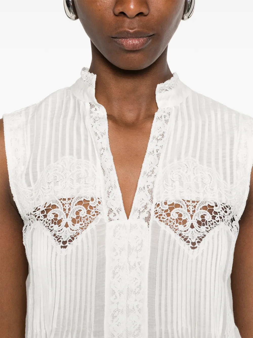 TWINSET Blouse met kanten detail Wit