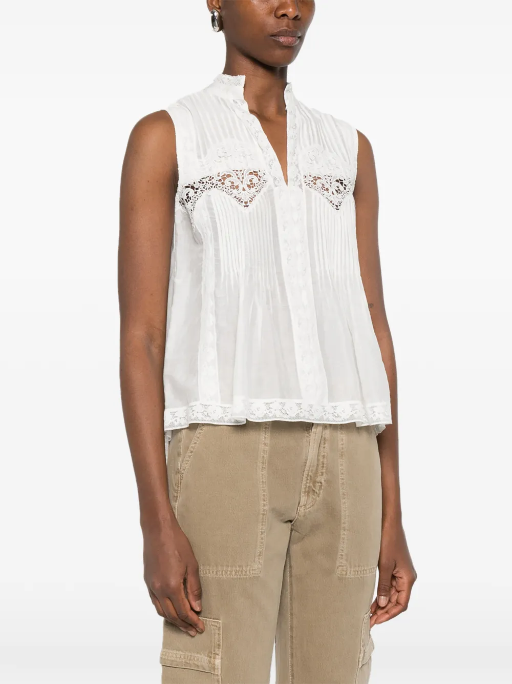 TWINSET Blouse met kanten detail Wit