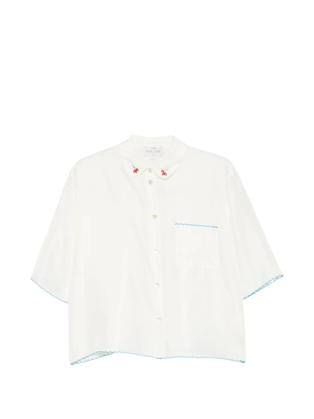 Forte Forte scallop-trim shirt - Toni neutri