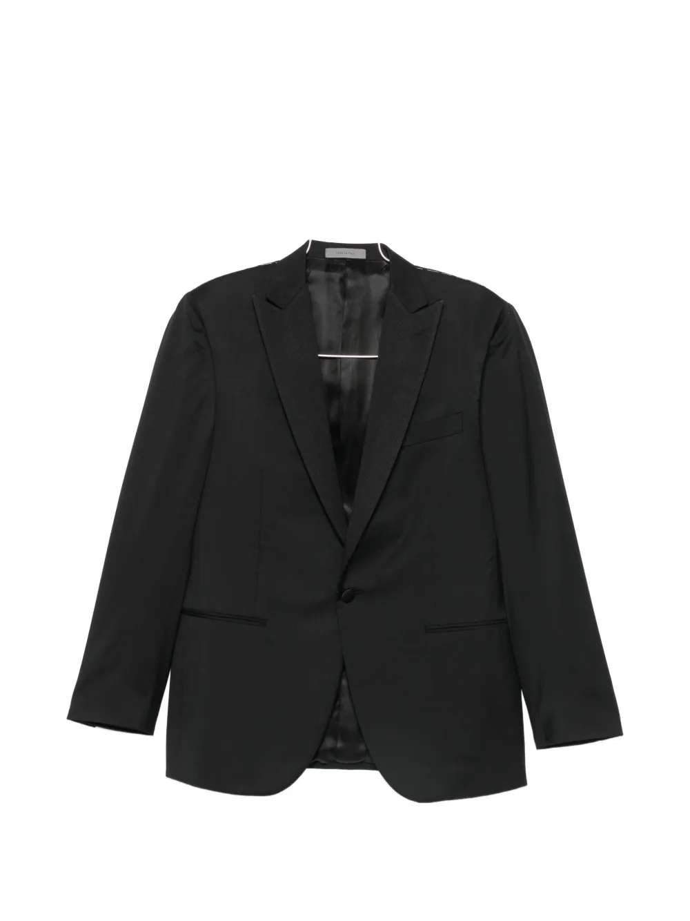 Corneliani peak-lapel virgin-wool suit - Nero