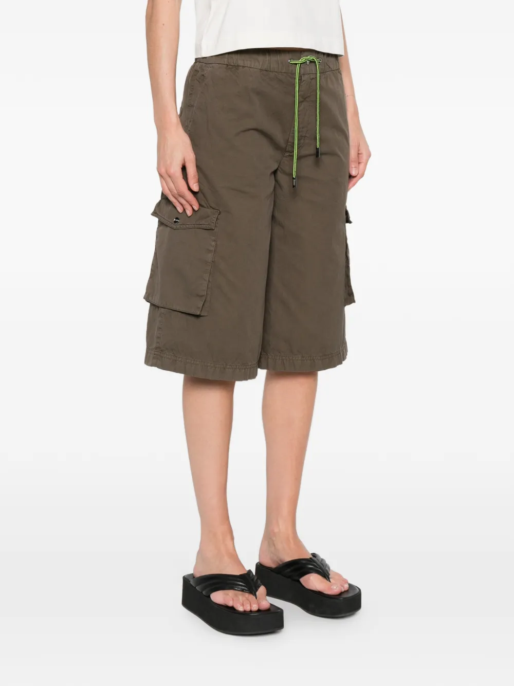  Herno Drawstring-fastening Cargo Shorts - Green 