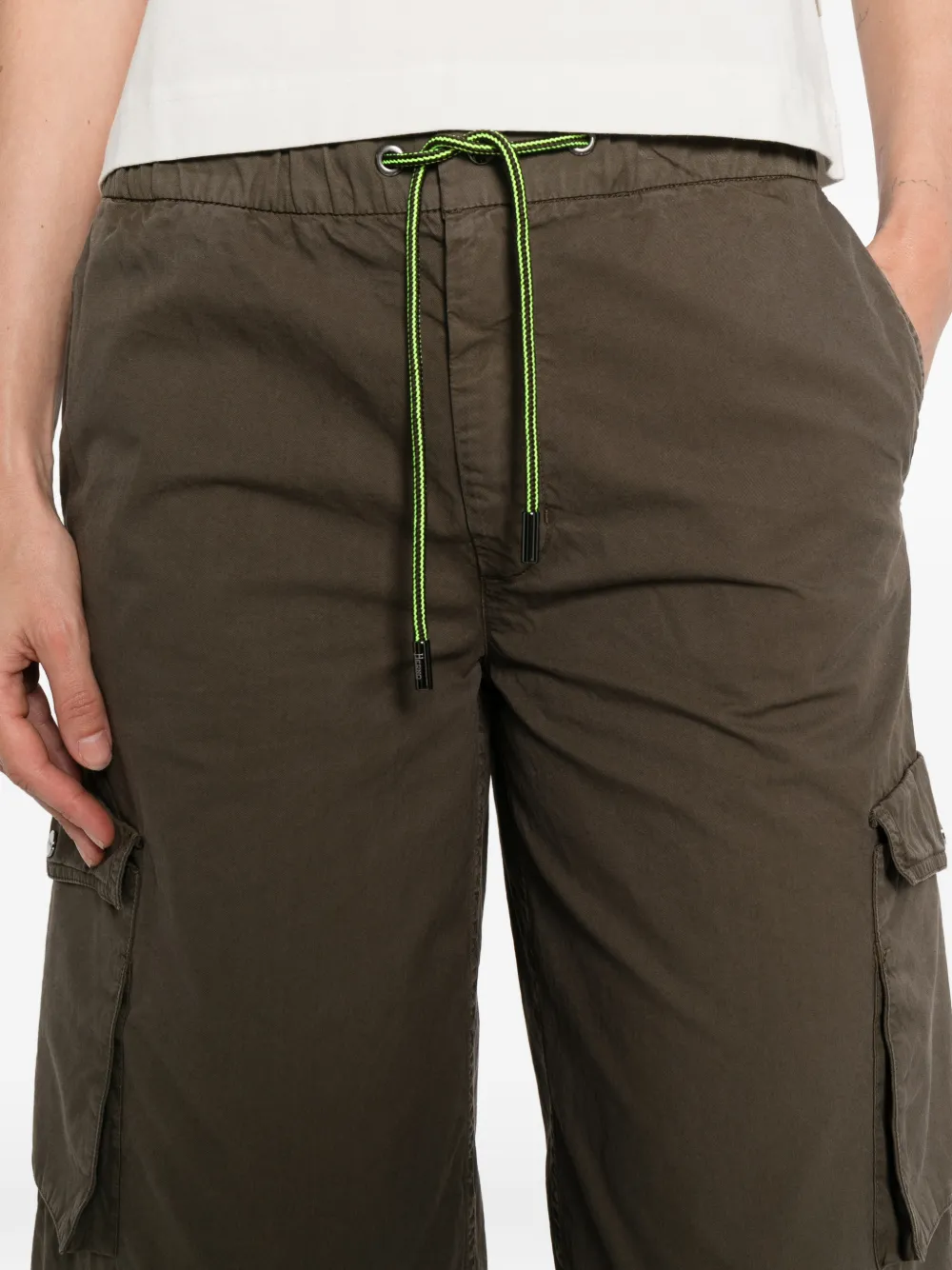 Herno Shorts met trekkoord Groen
