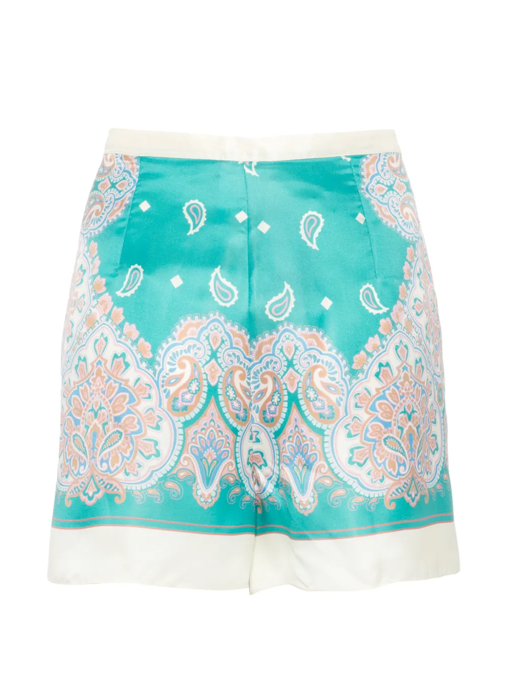  Pinko Bermudas Con Estampado De Cachemira - Azul 