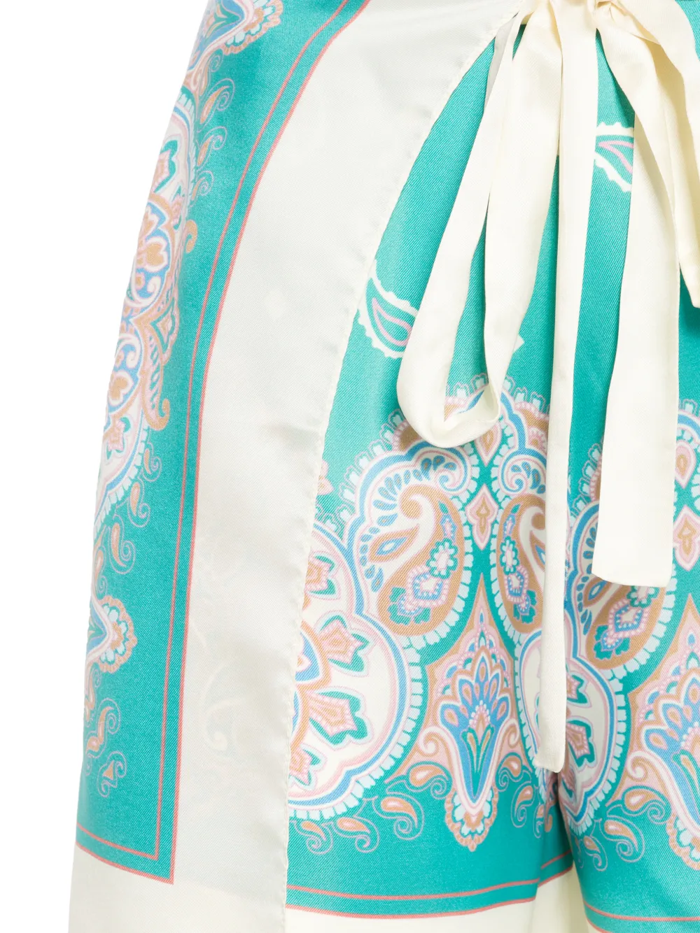  Pinko Bermudas Con Estampado De Cachemira - Azul 