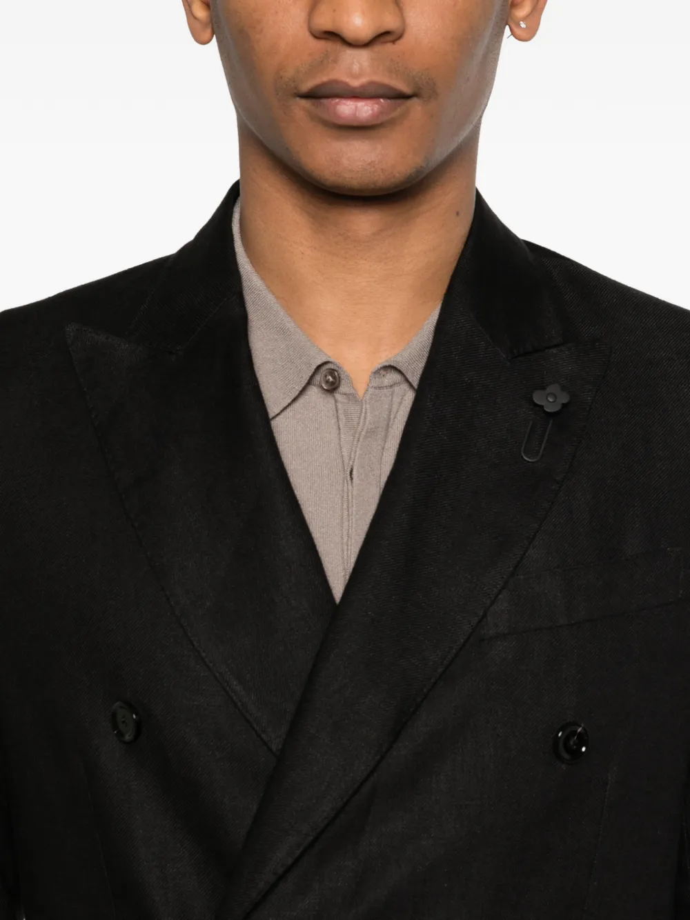 Lardini Blazer met dubbele rij knopen Zwart