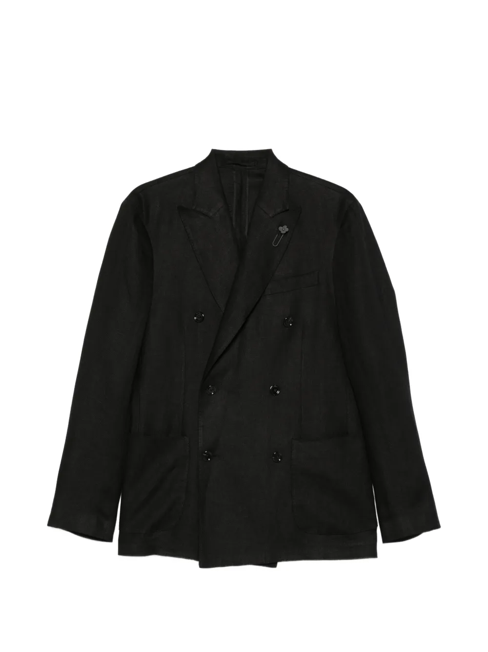 Lardini double-breasted blazer - Black