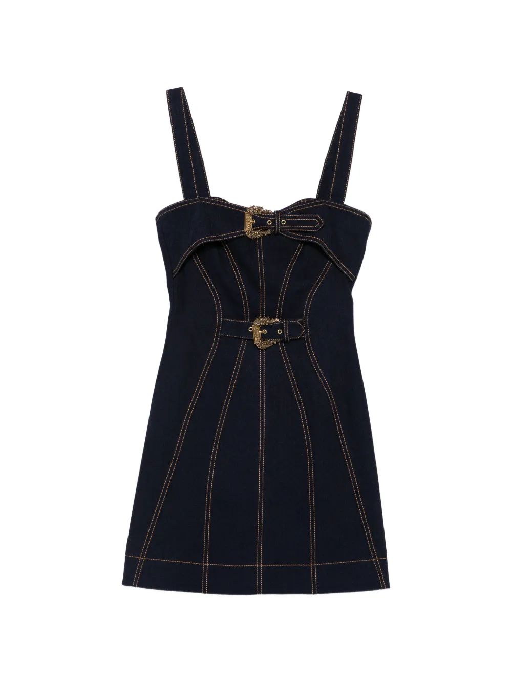 Versace Jeans Couture Mini-jurk met gespdetail en vlakken Blauw