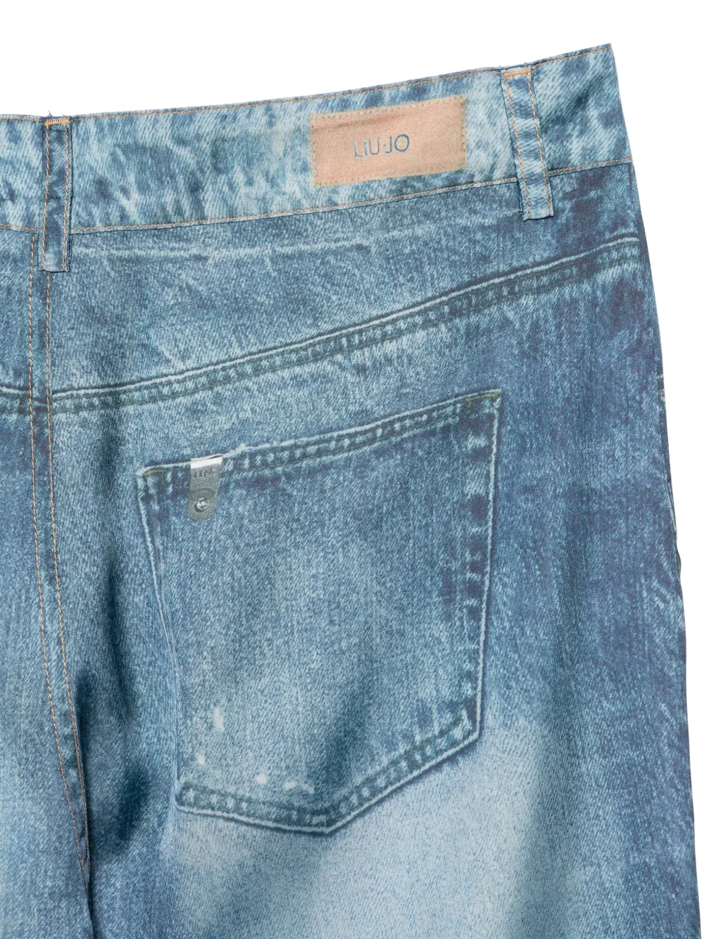 LIU JO Broek met jeans-print Blauw