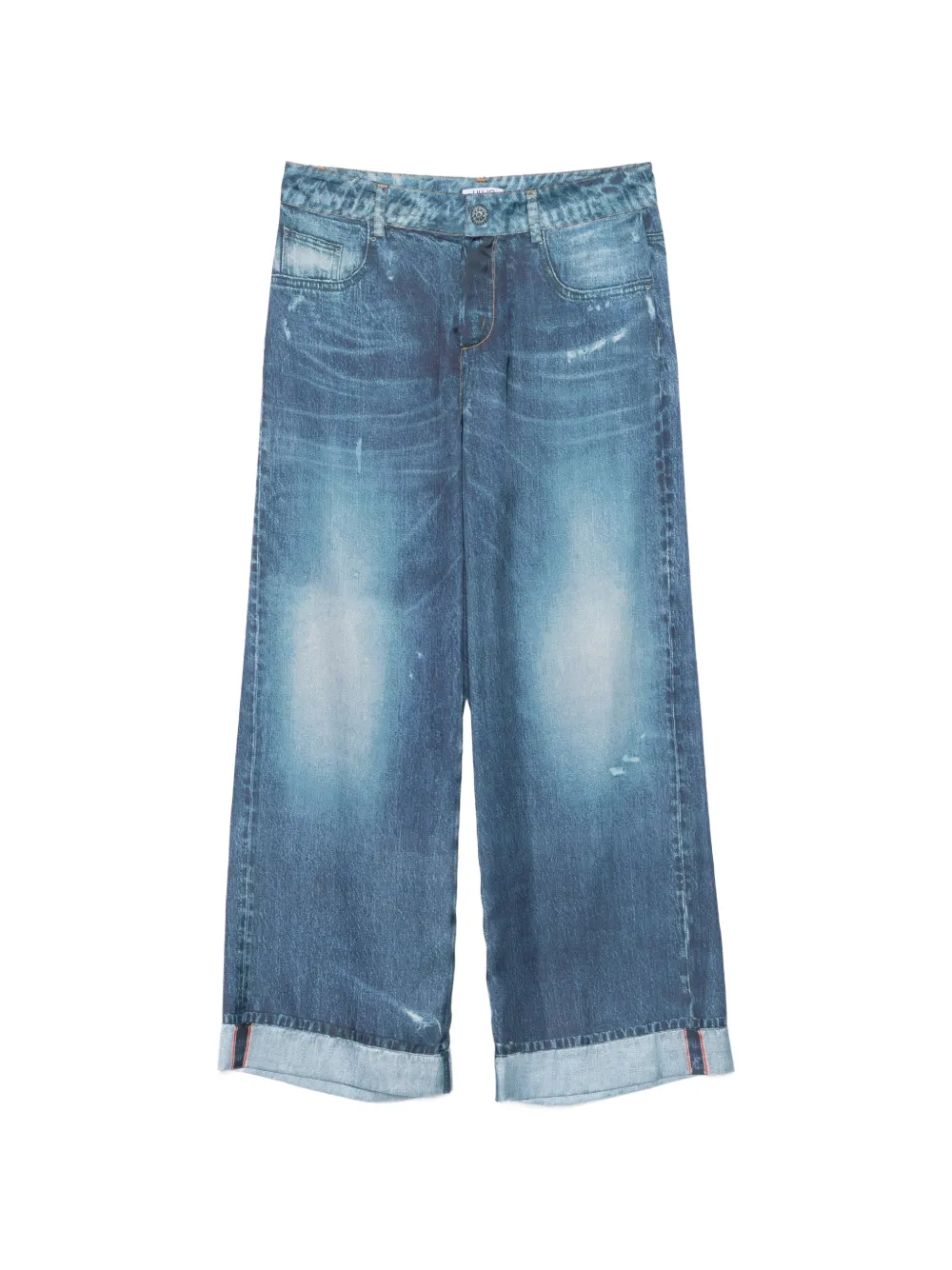 LIU JO jeans-print trousers - Blu