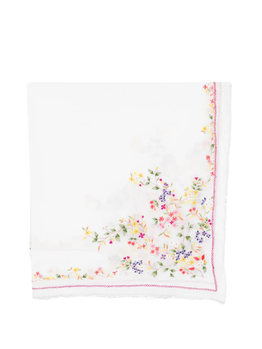 Faliero Sarti Cerasella floral scarf - White