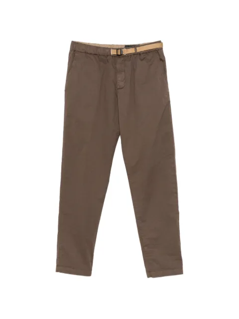 White Sand belted elasticated-waist trousers