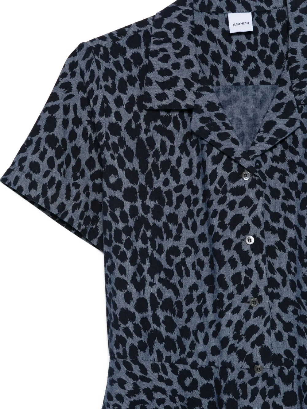  Aspesi Animal-print Midi Dress - Blue 