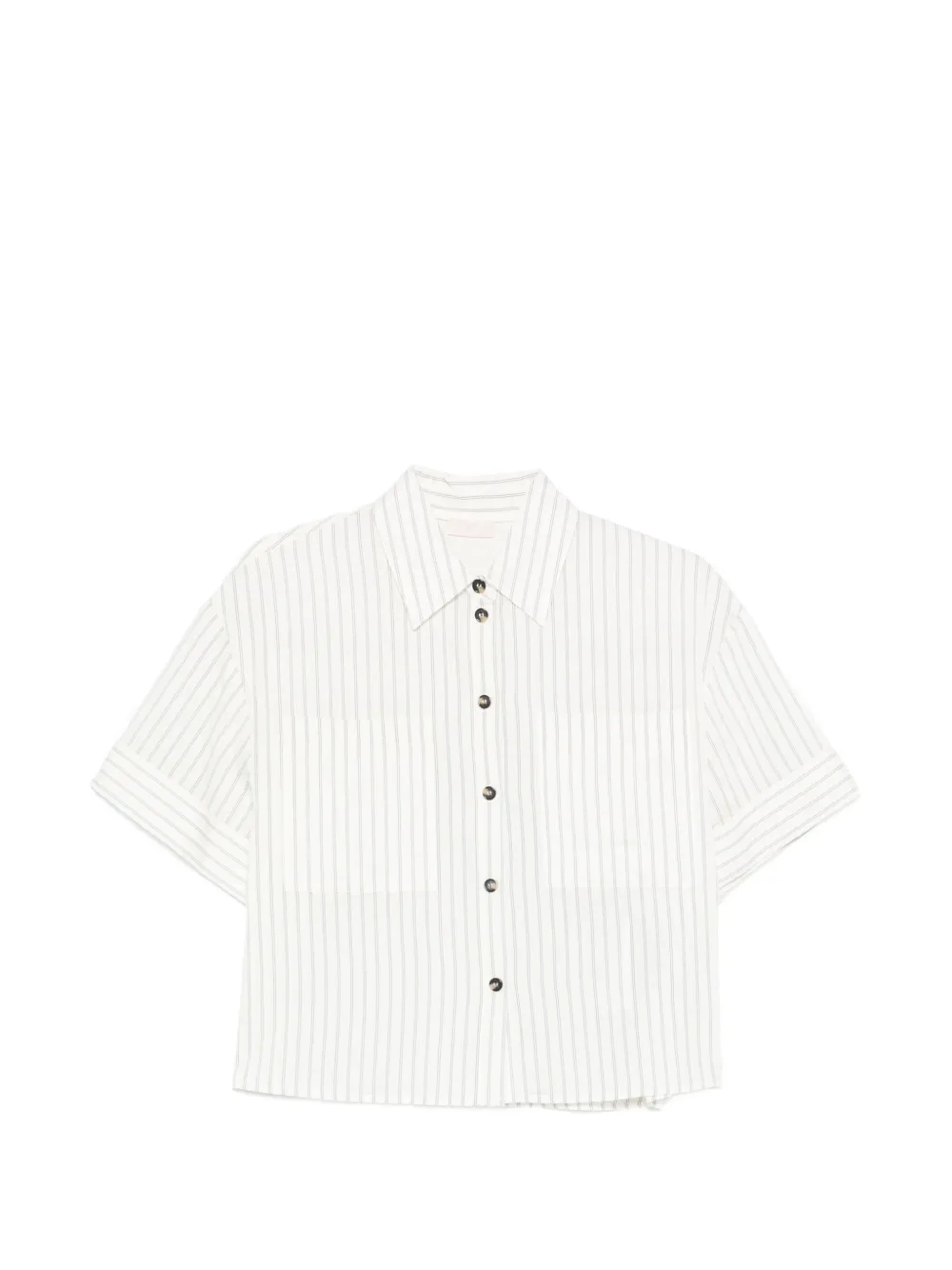 LIU JO striped button shirt - Nude