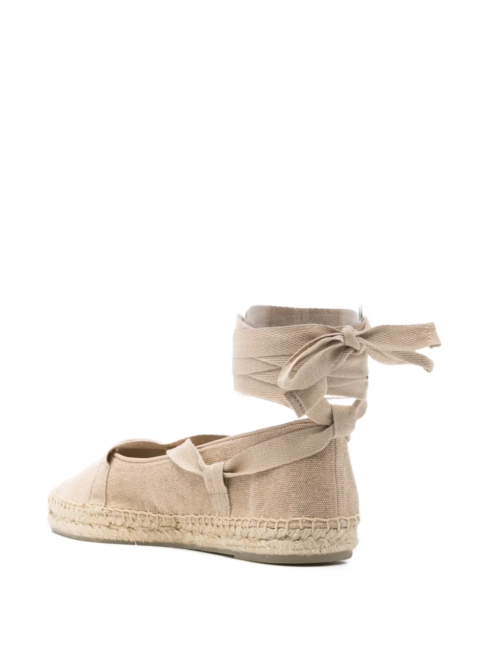Castañer tie-fastening flat espadrilles Beige