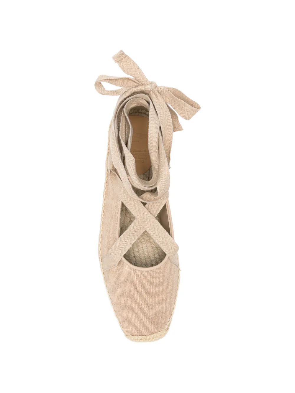 Castañer tie-fastening flat espadrilles Beige