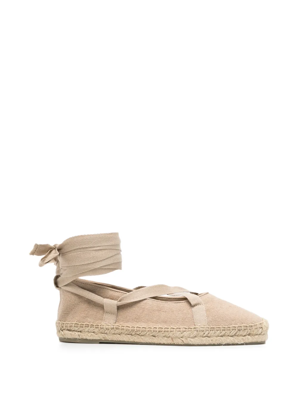 Castañer tie-fastening flat espadrilles Beige