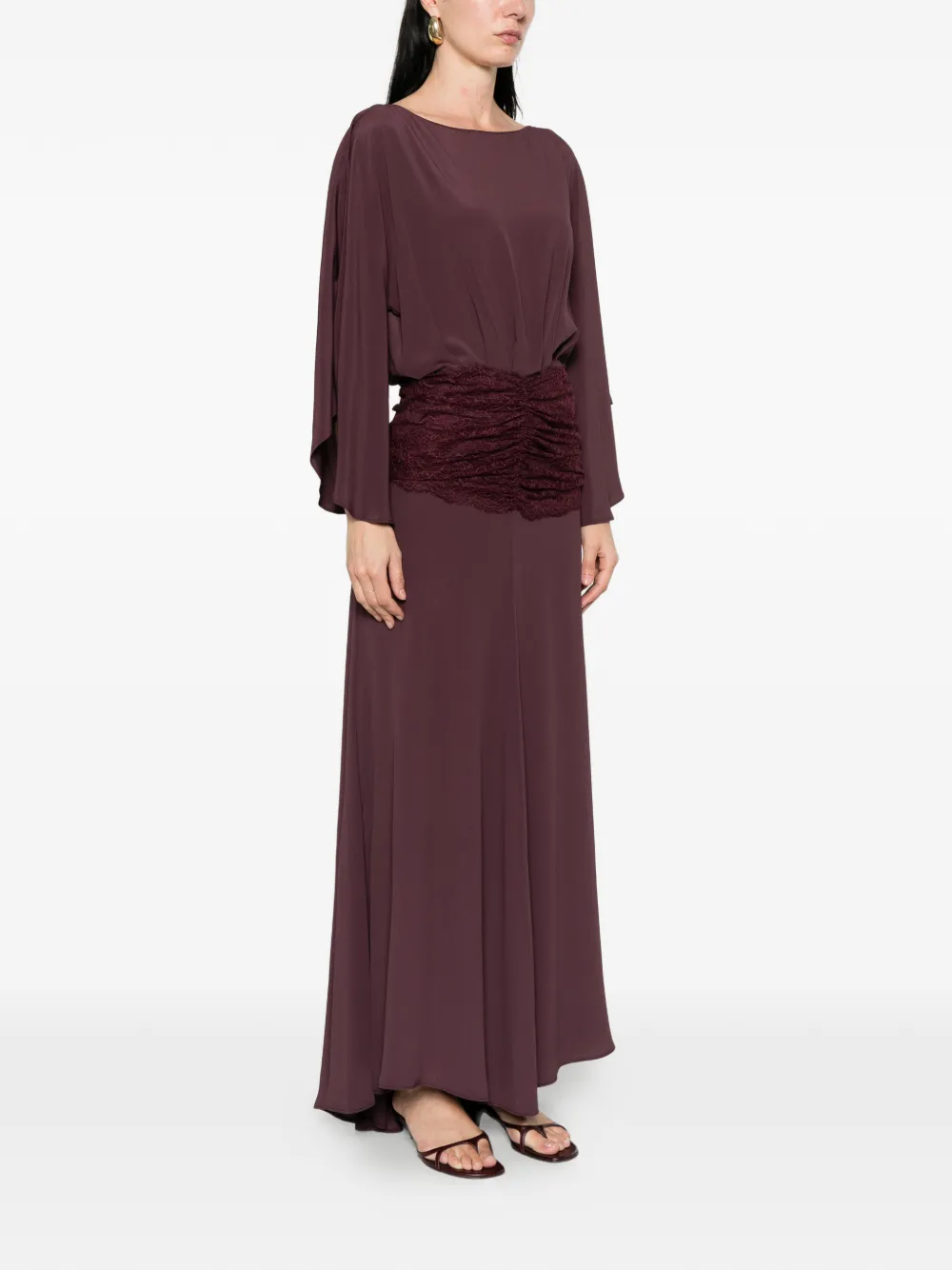  Pinko Gathered Maxi Dress 