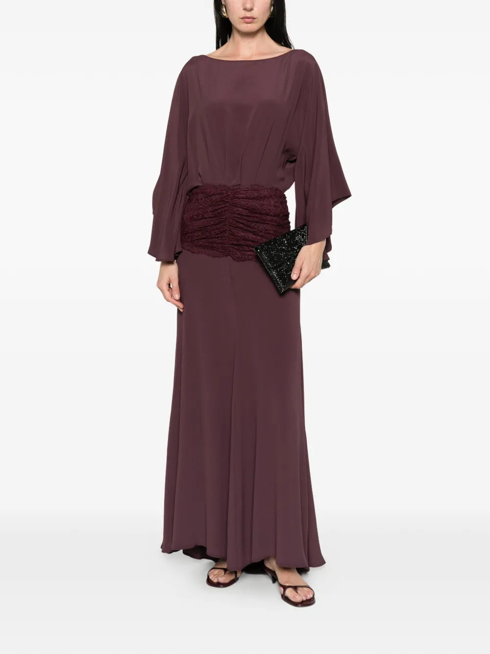  Pinko Gathered Maxi Dress 