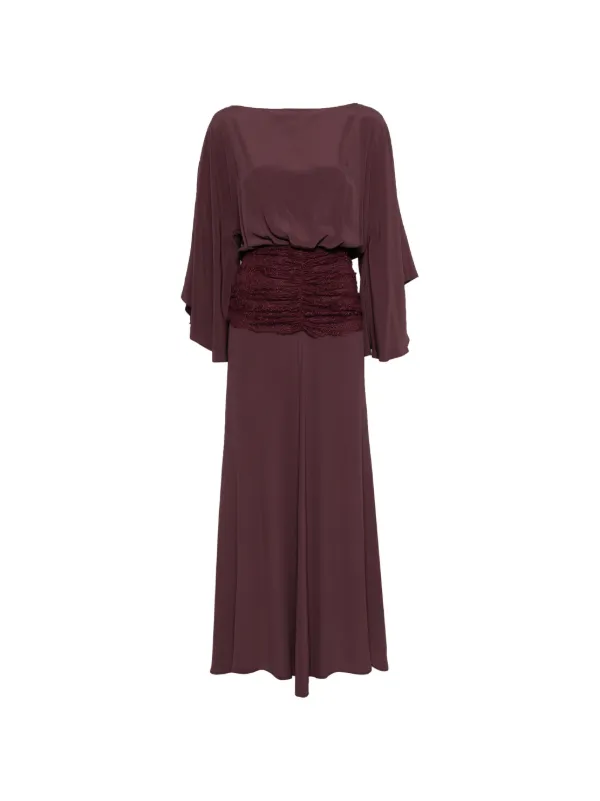 pinko maxi dress Long dress with fringing and Botanic Garden print
