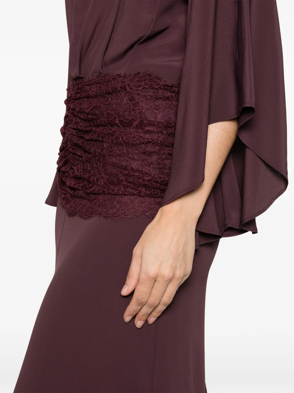 PINKO Gesmockte maxi-jurk Rood