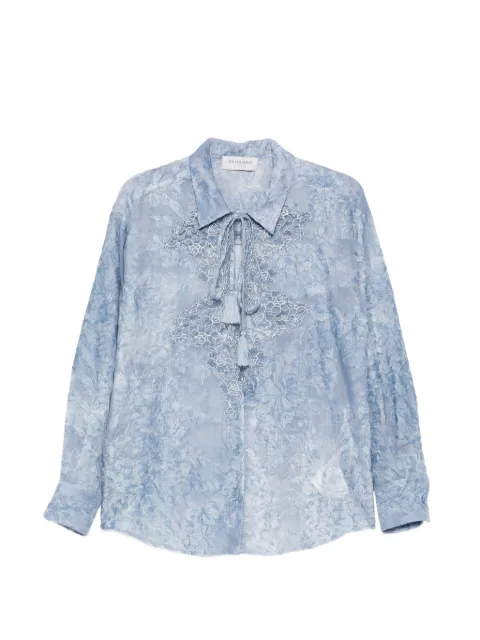 ERMANNO FIRENZE  camisa con detalle de borlas