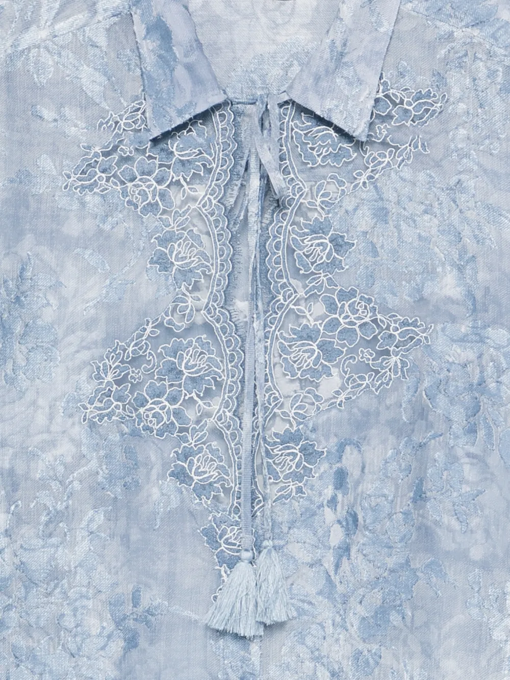  Ermanno Firenze Tassel-detail Shirt - Blue 